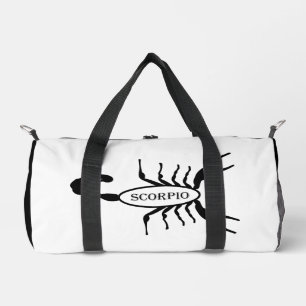 Scorpio Black Scorpion Star Sign Duffle Bag