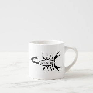 Scorpio Black Scorpion Star Sign Espressotasse