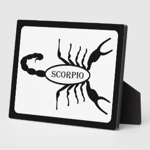 Scorpio Black Scorpion Star Sign Fotoplatte