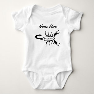 Scorpio Black Scorpion Star Sign Individuelle Name Baby Strampler