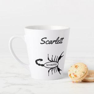 Scorpio Black Scorpion Star Sign Individuelle Name Milchtasse