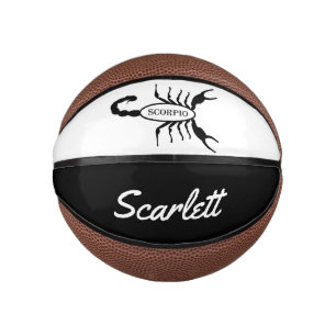 Scorpio Black Scorpion Star Sign Individuelle Name Mini Basketball