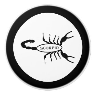 Scorpio Black Scorpion Star Sign Keramikknauf