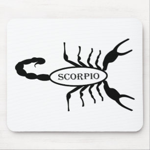 Scorpio Black Scorpion Star Sign Mousepad