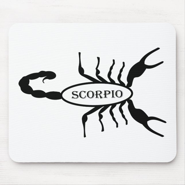 Scorpio Black Scorpion Star Sign Mousepad (Vorne)