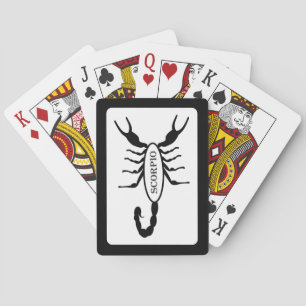 Scorpio Black Scorpion Star Sign Spielkarten