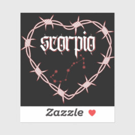 Scorpio Constellation Gothic Barbed Wire Design Aufkleber
