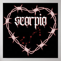 Scorpio Constellation Gothic Dark Celestial Art