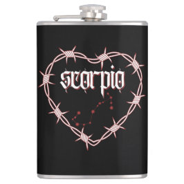Scorpio Constellation Gothic Dark Celestial Edgy Flachmann