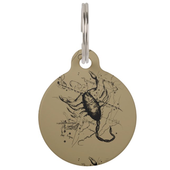 Scorpio Constellation Hevelius 1690 Classic Haustiermarke (Vorderseite)