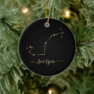 Scorpio Constellation Keramik Ornament