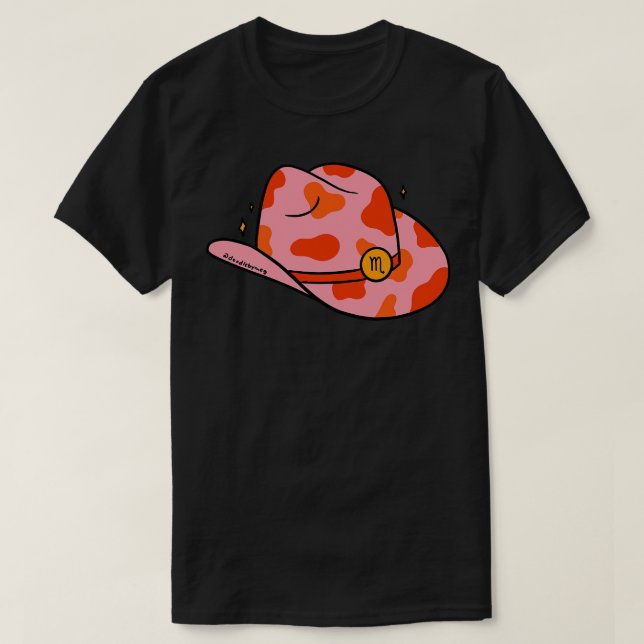 Scorpio Cowboy Hat T-Shirt (Design vorne)