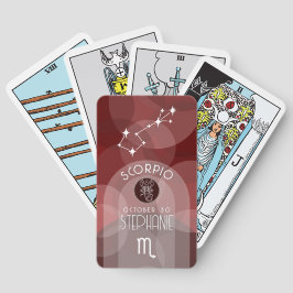 Scorpio Custom Birthday - Zodiac - Modernes Design Spielkarten