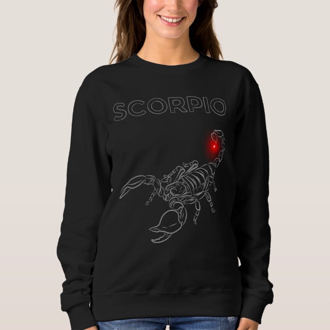 Scorpio Dark Astrology | Minimal Occult Zodiac Sweatshirt (Vorderseite)