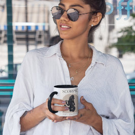 Scorpio Feminine Zodiac Design Brown Black 15 OZ Tasse