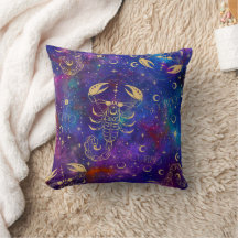 Scorpio Galaxy Throw Kissen