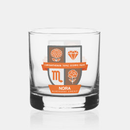 Scorpio Geburtstags-Wappen™ für 1.-21. November Whiskyglas