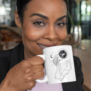 Scorpio Girl 15oz Black Rim Tasse