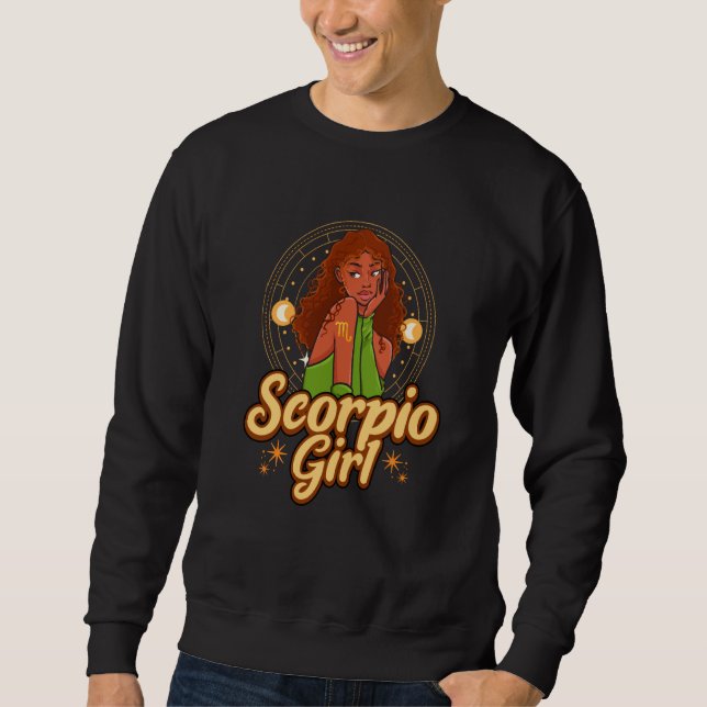 Scorpio Girl Astrology Astrologer Zodiac Sign Horo Sweatshirt (Vorderseite)