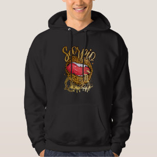 Scorpio Girl Birthday Funny Melanin Afro Queen Bla Hoodie