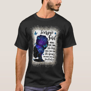 Scorpio Girl Birthday Leopard gebleicht für Black  T-Shirt