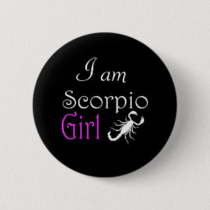 Scorpio Girl Button