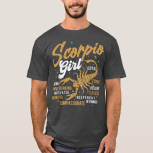 Scorpio Girl Horoscope Astrologie Zodiac Sign Birt T-Shirt