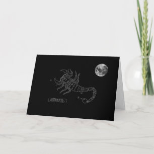 Scorpio-Grußkarte Feiertagskarte