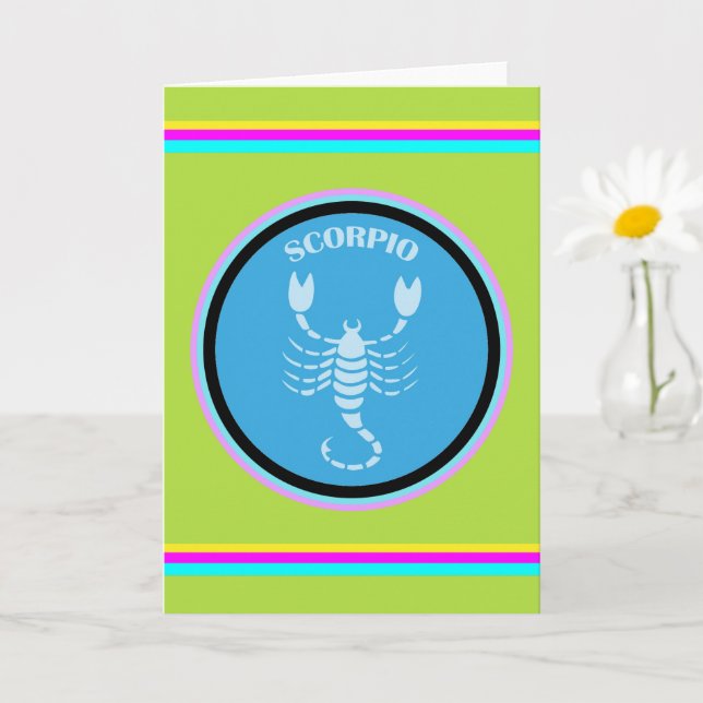 Scorpio-Grußkarte Karte (Kleine Pflanze)
