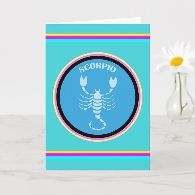 Scorpio-Grußkarte Karte (Kleine Pflanze)