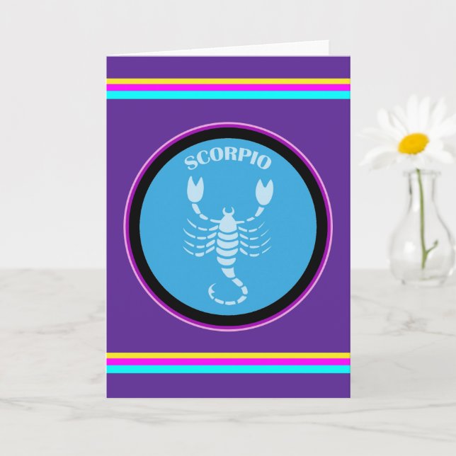 Scorpio-Grußkarte Karte (Kleine Pflanze)