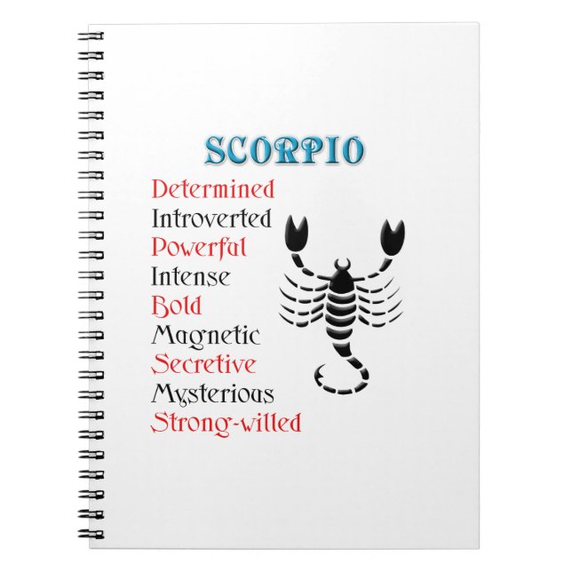 Scorpio Horoscope Zodiac-Zeichen Notizblock (Vorderseite)