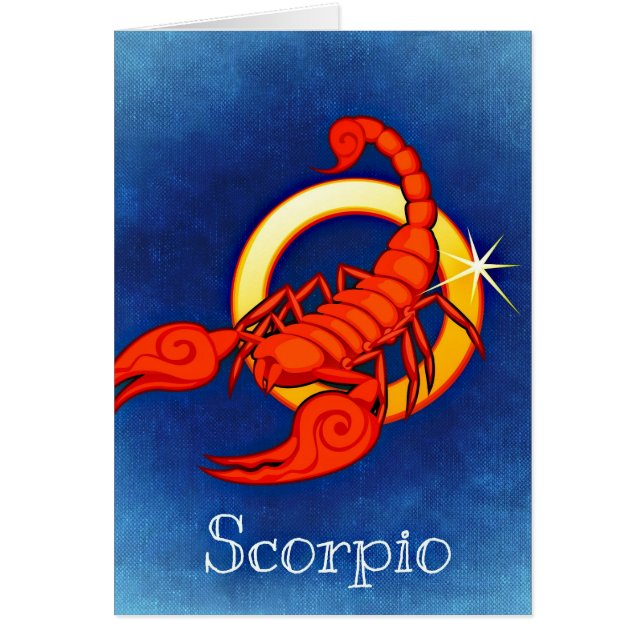 Scorpio in Blue Grußkarte (Vorne)