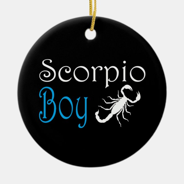 Scorpio-Junge Keramik Ornament (Vorne)