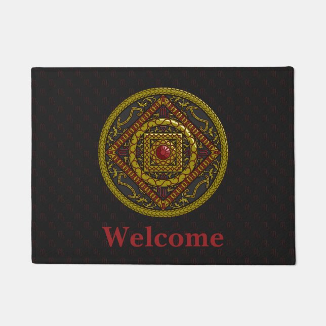 Scorpio Mandala Doormat Fußmatte (Vorderseite)