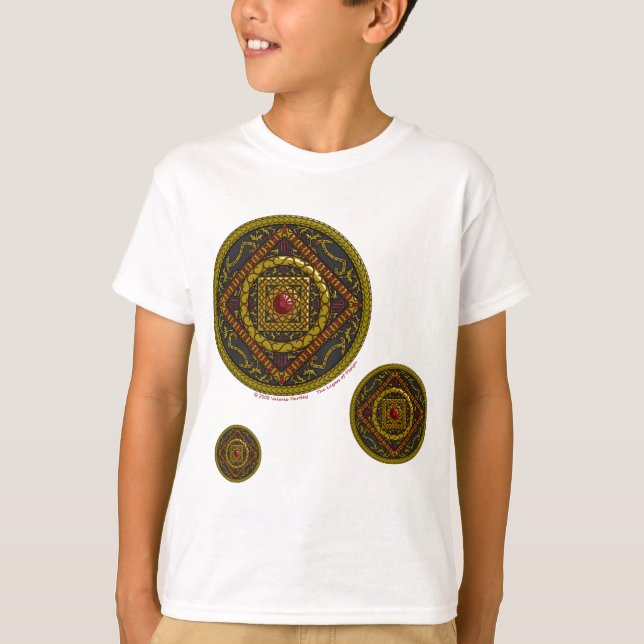 Scorpio Mandala Kinder und Baby Light Shirt (Vorderseite)