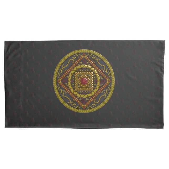 Scorpio Mandala Pillowcase Kissenbezug (Vorderseite)