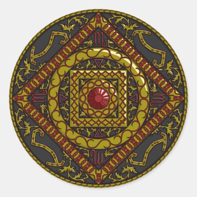 Scorpio Mandala Sticker (Vorderseite)