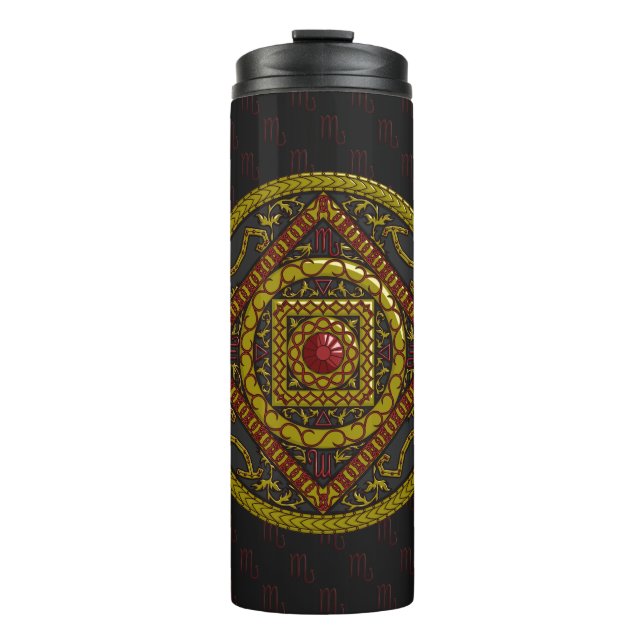Scorpio Mandala Thermal Tumbler Thermosbecher (Vorderseite)