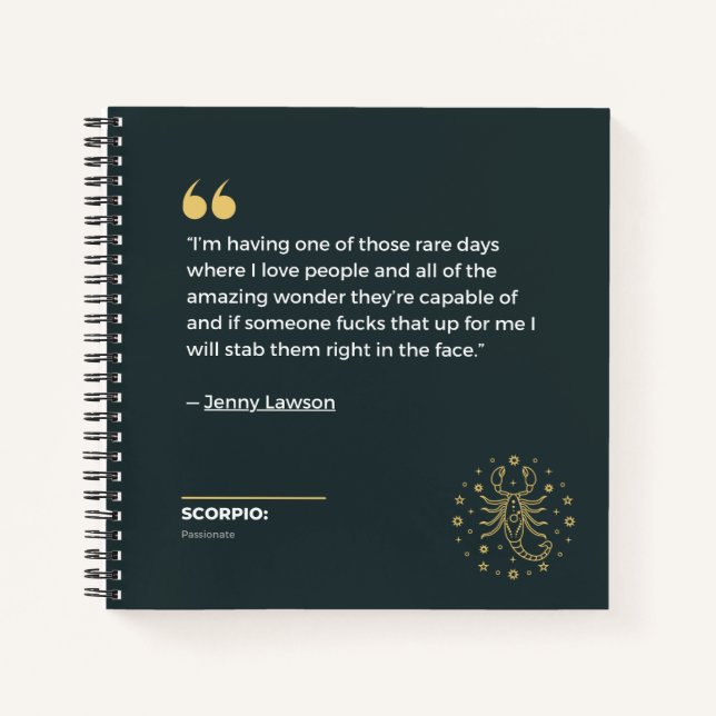 Scorpio notebook notizbuch (Vorderseite)
