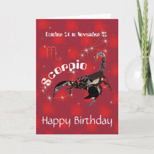 Scorpio October 24 to November 22 Card Karte