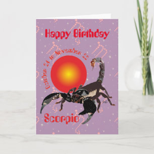 Scorpio October 24 to November 22 Greeting Card Karte