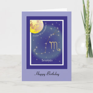 Scorpio October 24 to November 22 Karte