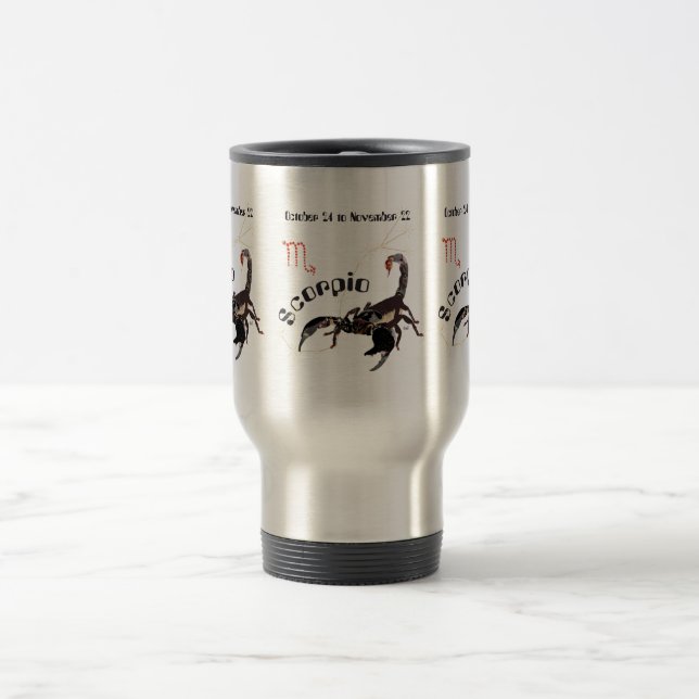 Scorpio October 24 to November 22 Mug Reisebecher (Mittel)
