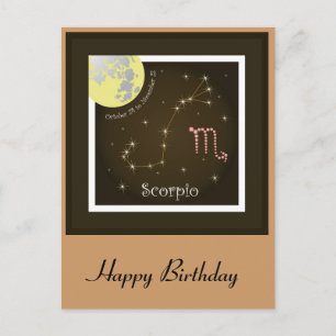 Scorpio October 24 to November 22 Postkarte