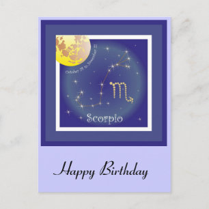Scorpio October 24 to November 22 Postkarte