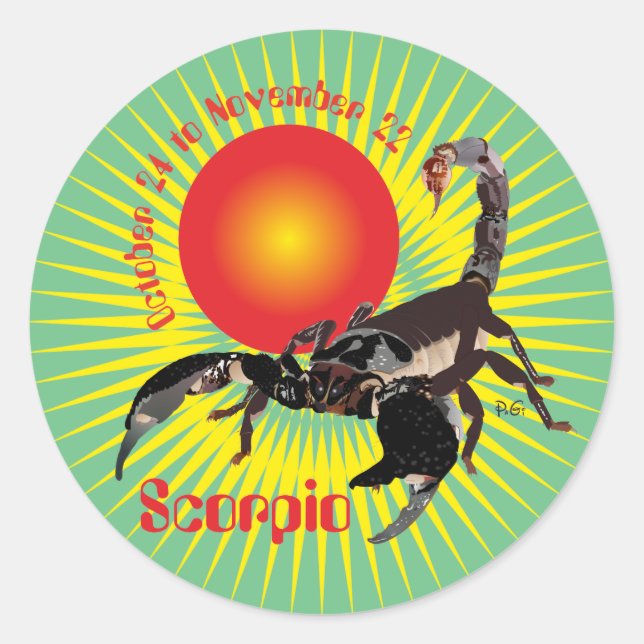 Scorpio October 24 to November 22 Sticker (Vorderseite)