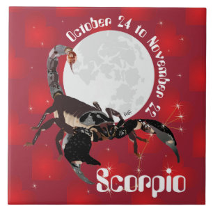Scorpio October 24 to November 22 Tile Fliese
