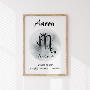 Scorpio Personalisiert Zodiac Individuelle Name Poster