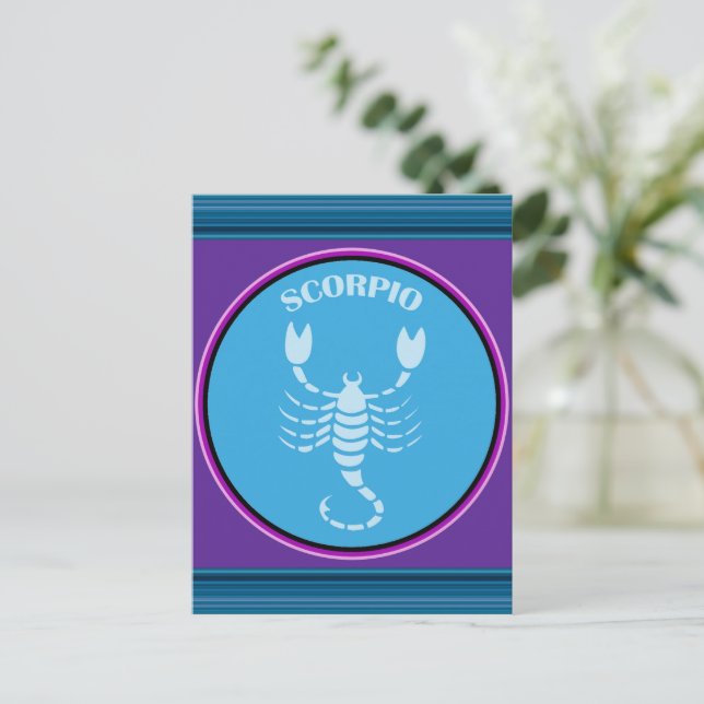 Scorpio Postkarte (Stehend Vorderseite)